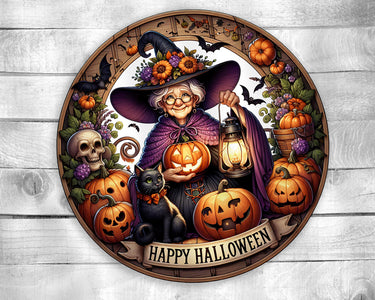 Witch Colorful Door Hanger - Bright Wooden Sign, Fun Home Decor for Front Door, Seasonal & Year-Round Use, Vibrant Entryway Accent